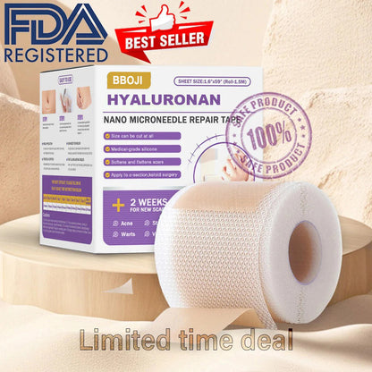 ✅Official Store | BBOJI® Hyaluronan Nano Microneedle Repair Tape🏥(Treatment of old and new scars, reduction of surgical scars, stretch marks, keloids, acne, burns, warts, dermatomes and varicose veins)★