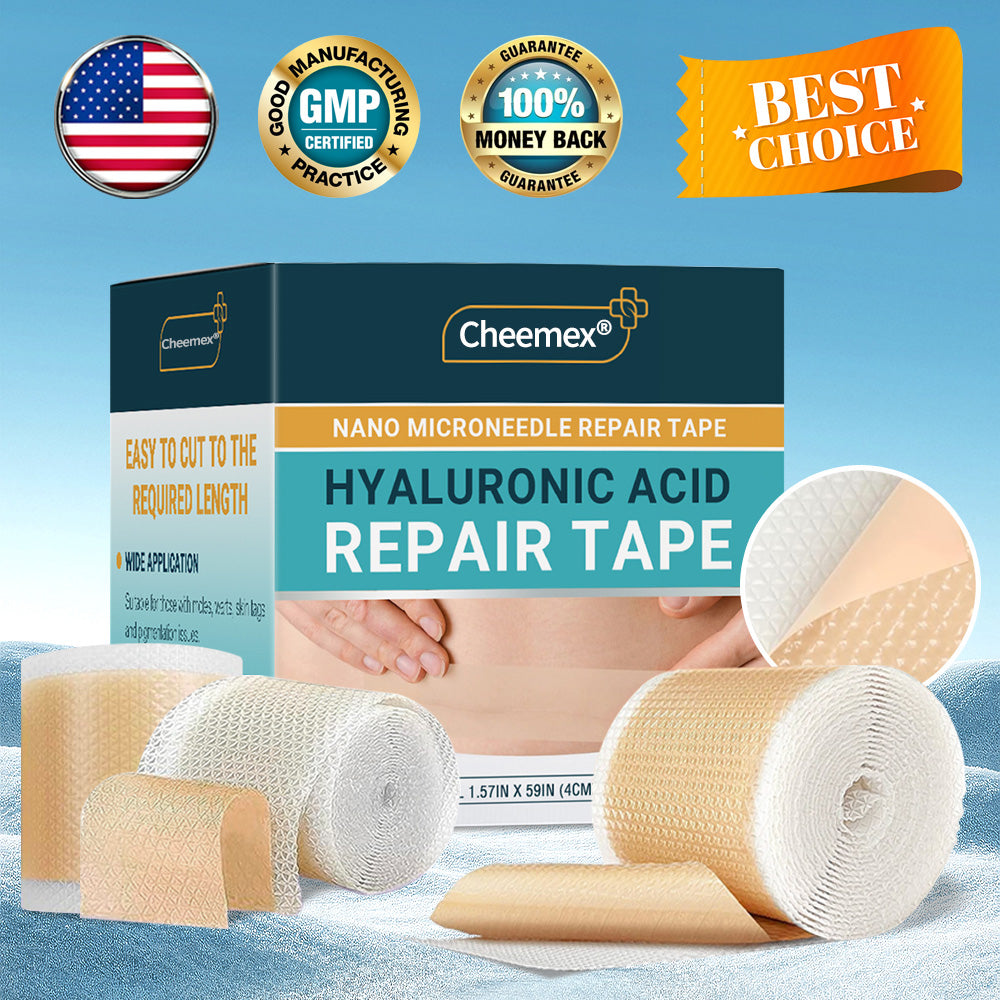 🍍Official Store |Cheemex® Hyaluronic Acid Nano Microneedle Repair Tape🗽🎉(Treatment of old and new scars, reduction of surgical scars, stretch marks, keloids, acne, burns, warts, dermatomes and varicose veins)
