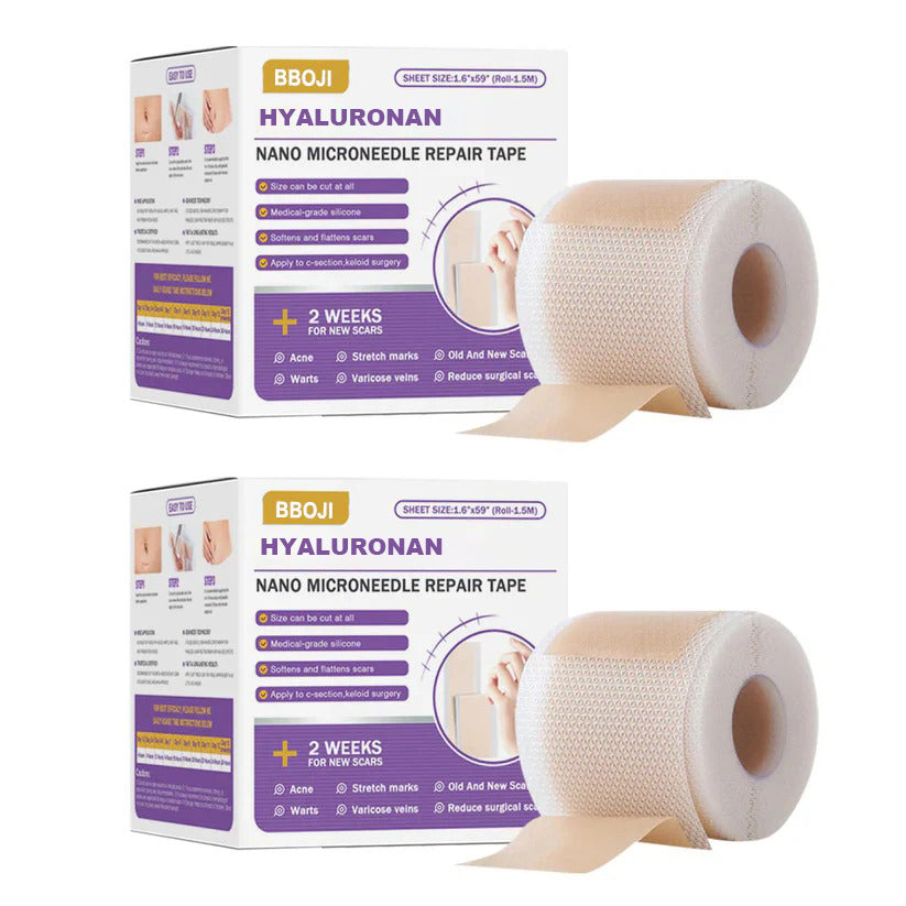✅Official Store | BBOJI® Hyaluronan Nano Microneedle Repair Tape🏥(Treatment of old and new scars, reduction of surgical scars, stretch marks, keloids, acne, burns, warts, dermatomes and varicose veins)★